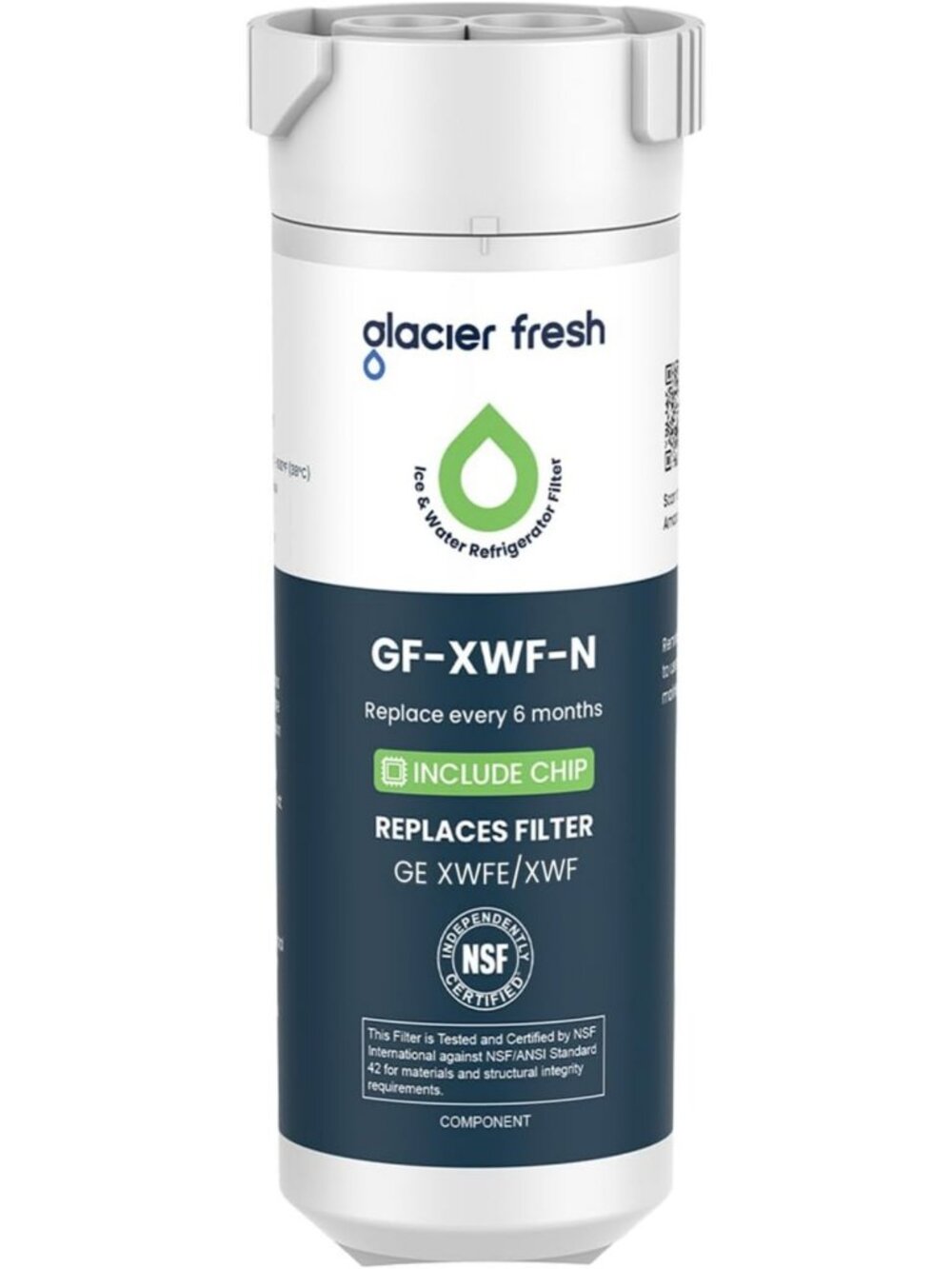 GLACIER FRESH XWFE (Built-in CHIP) Refrigerator Water Filter Pack of 1